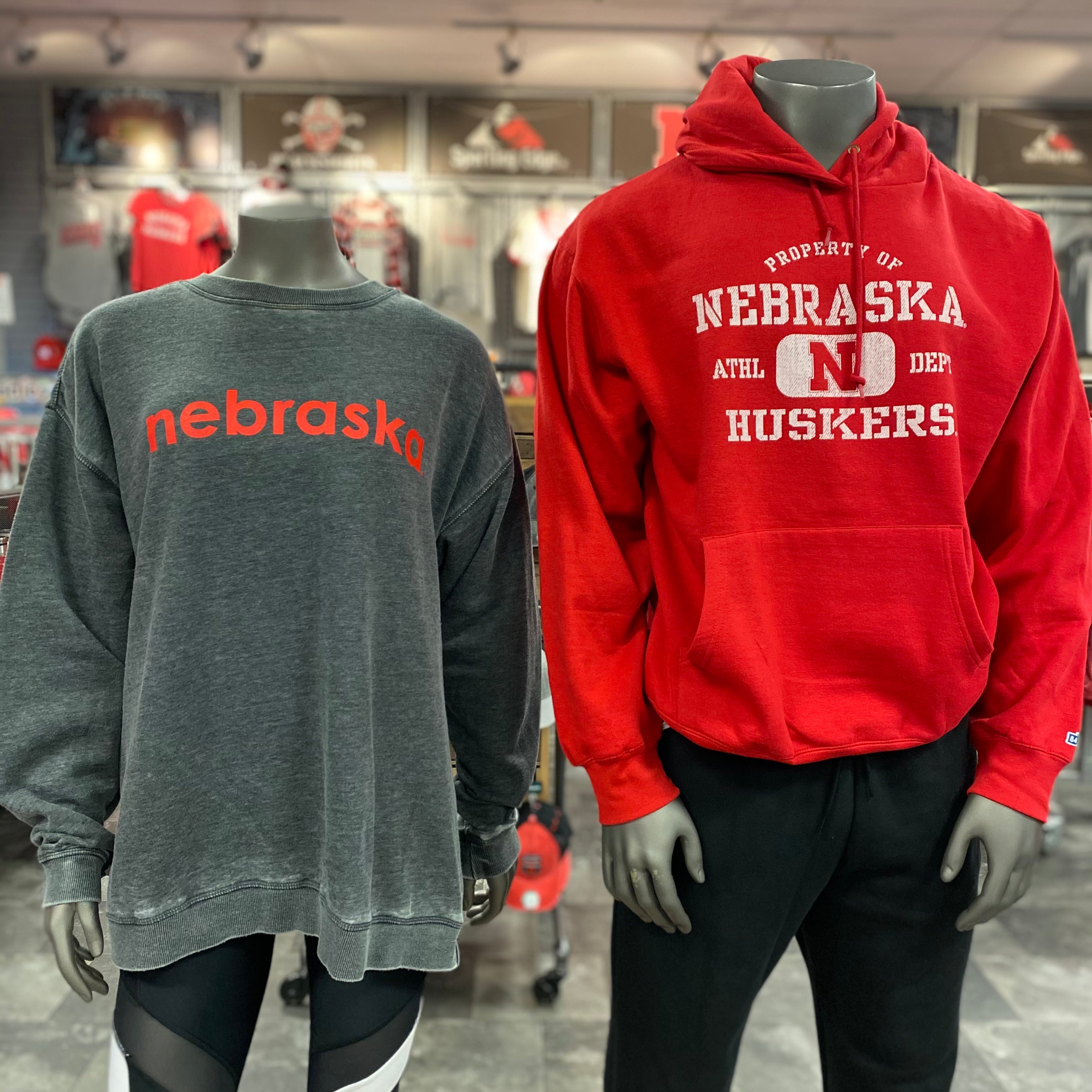 Nebraska Huskers Script Athletic Grey Vintage Hoodie