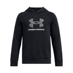 Boy's Under Armour Youth Fleece Big Logo Print Fill Hoodie - 001 - BLACK