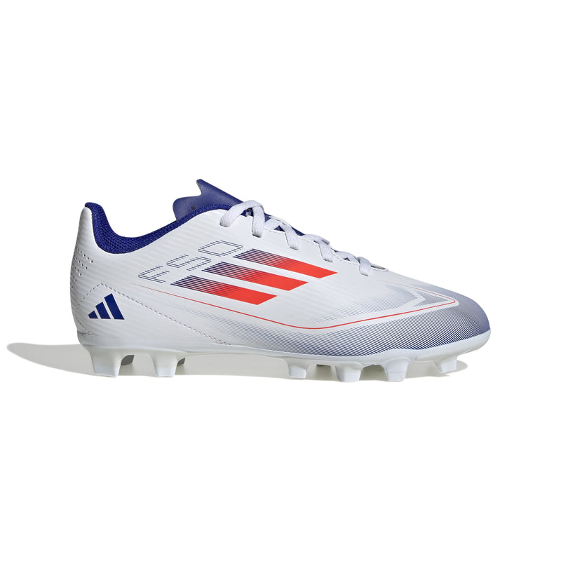 Boys'/Girls' Adidas Youth F50 Club Flexible Ground Soccer Cleats - WHITE