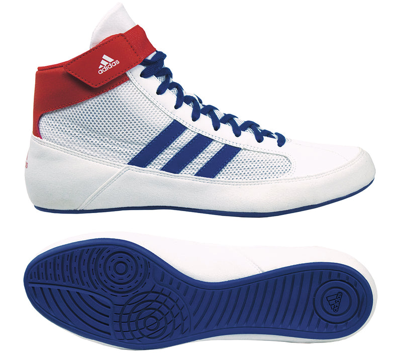 Boys'/Girls' Adidas Youth HVC 2 Wrestling Shoes - WHITE