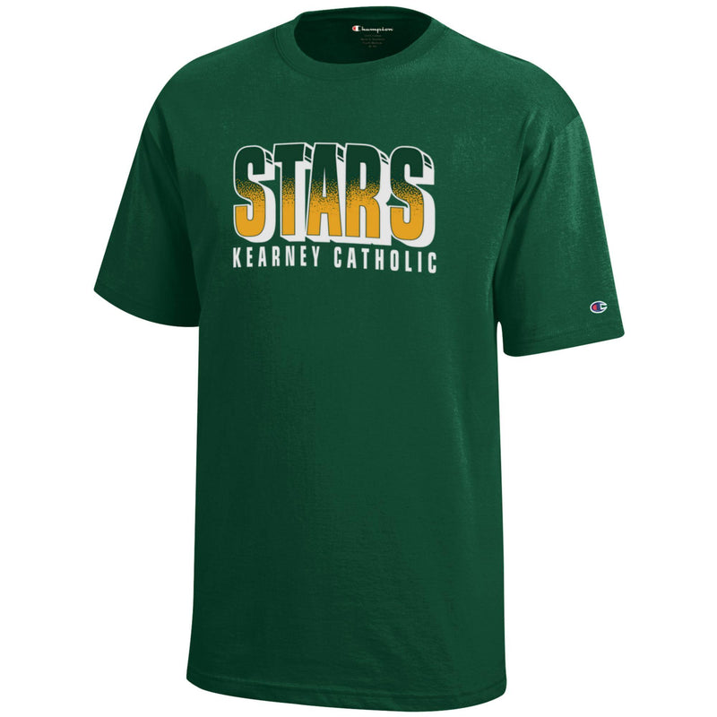 Boys'/Girls' Kearney Catholic Stars Youth Fade T-Shirt - 256 DGRN