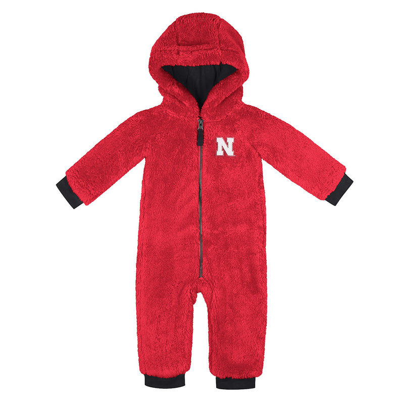 Boys'/Girls' Nebraska Huskers Infant Ko-Dan Fur Sherpa Romper - NEBRASKA