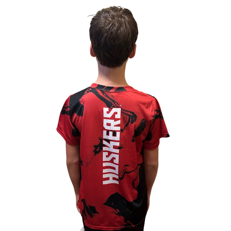 Boys'/Girls' Nebraska Huskers Toddler Smoke T-Shirt - RED/BLACK