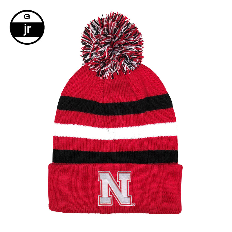 Boys'/Girls' Nebraska Huskers Youth Halftime Beanie - RED/BLACK