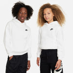 Boys'/Girls' Nike Youth Club Fleece Hoodie - 100 - WHITE