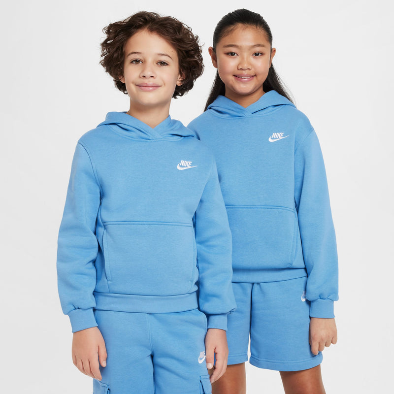 Boys'/Girls' Nike Youth Club Fleece Hoodie - 489 - BLUE BEYOND