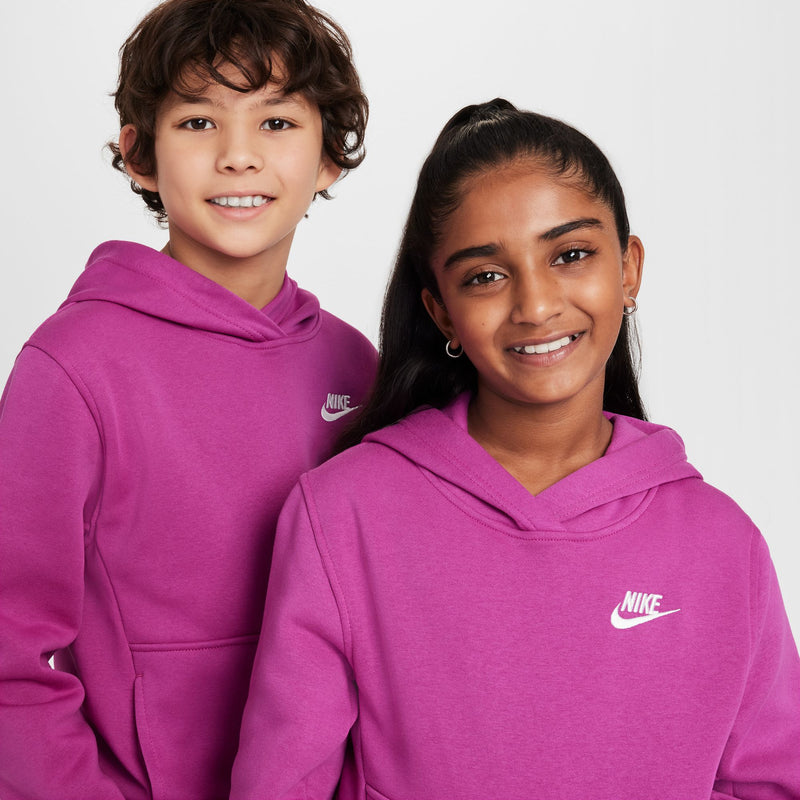 Boys'/Girls' Nike Youth Club Fleece Hoodie - 518 - HOT FUCHSIA