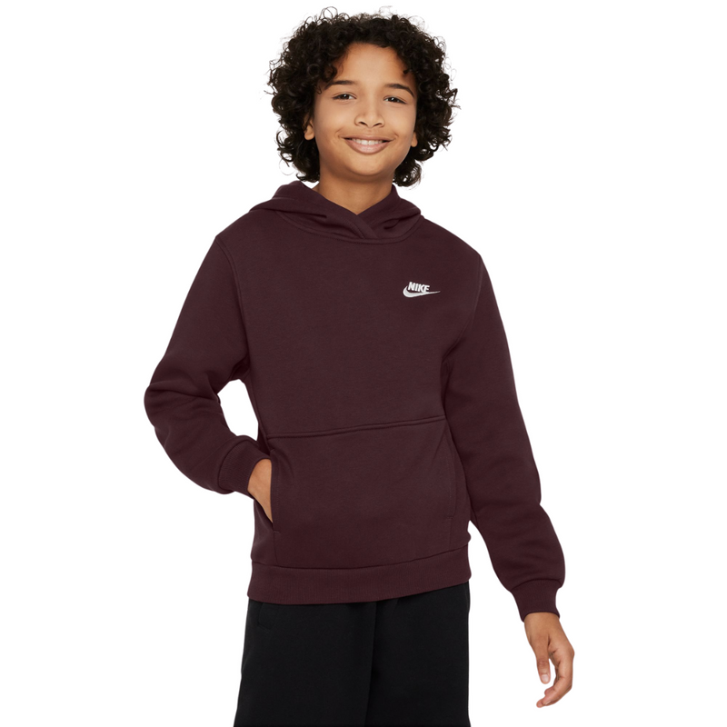 Boys'/Girls' Nike Youth Club Fleece Hoodie - 652 BURG