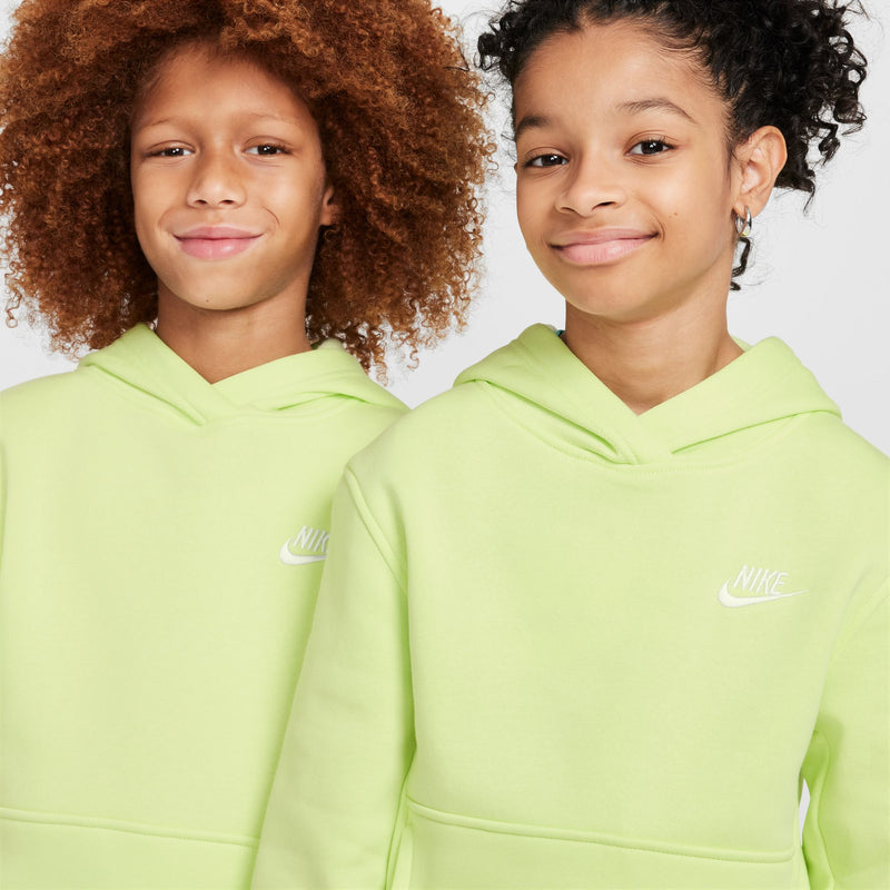 Boys'/Girls' Nike Youth Club Fleece Hoodie - 736 - LIGHT LEMON TWIST