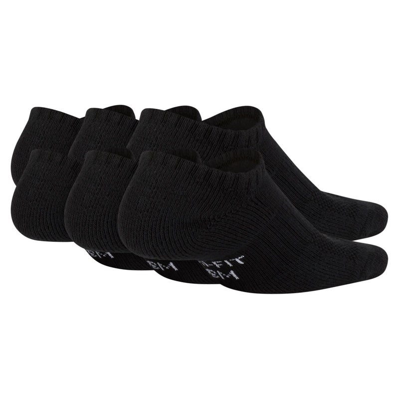 Boys'/Girls' Nike Youth Cushioned No-Show Socks 6-Pack - 010 - BLACK