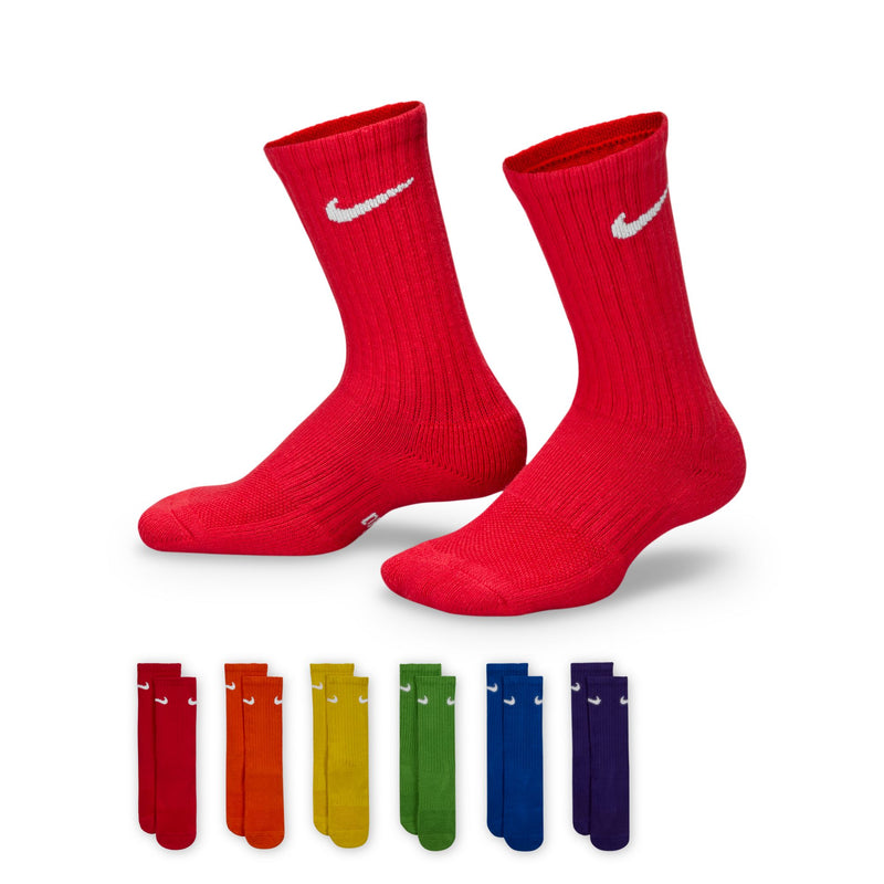 Boys'/Girls' Nike Youth Everyday Crew Socks 6-Pair - 903 MULT