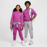 Boys'/Girls' Nike Youth Sportswear Club Fleece Crew - 518 - HOT FUCHSIA