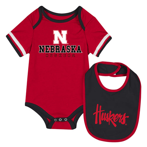 Boys' Nebraska Huskers Infant The Gift Onesie & Bib - NEBRASKA