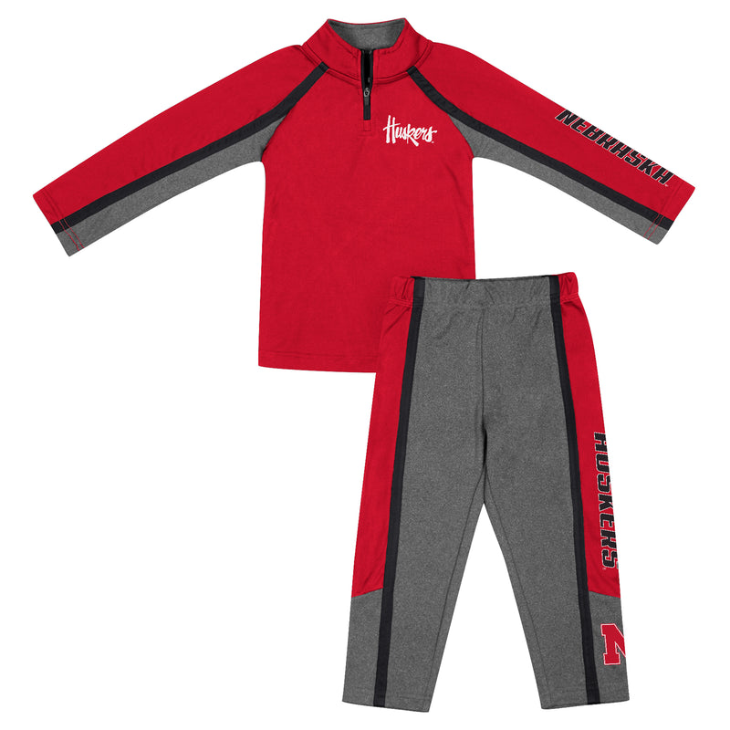 Boys' Nebraska Huskers Toddler Armada 1/4 Zip Set - NEBRASKA