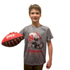 Boys' Nebraska Huskers Toddler Football Helmet Drip T-Shirt - GREY