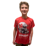 Boys' Nebraska Huskers Toddler Football Helmet Drip T-Shirt - RED