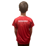 Boys' Nebraska Huskers Toddler Football Helmet Drip T-Shirt - RED