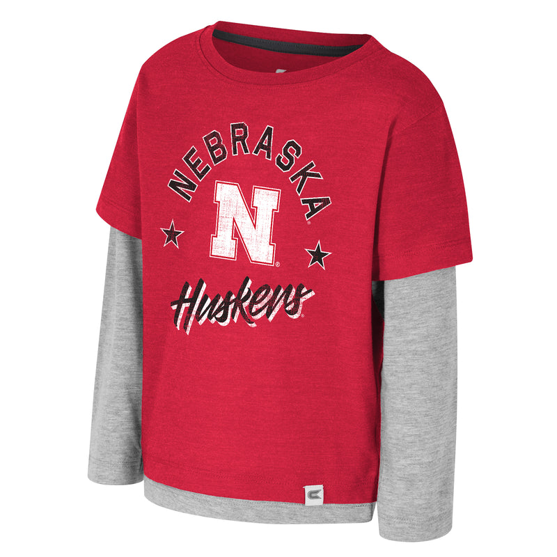 Boys' Nebraska Huskers Toddler Investigatory Longsleeve - NEBRASKA