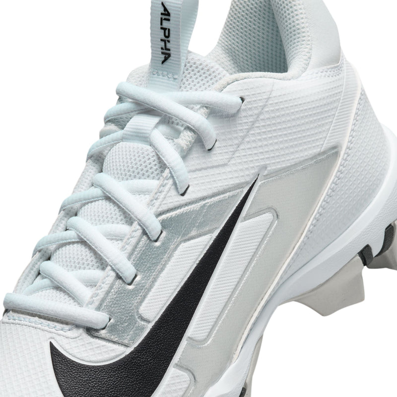 Boys' Nike Youth Alpha Menace 4 Shark Football Cleats - 100 - WHITE/BLACK