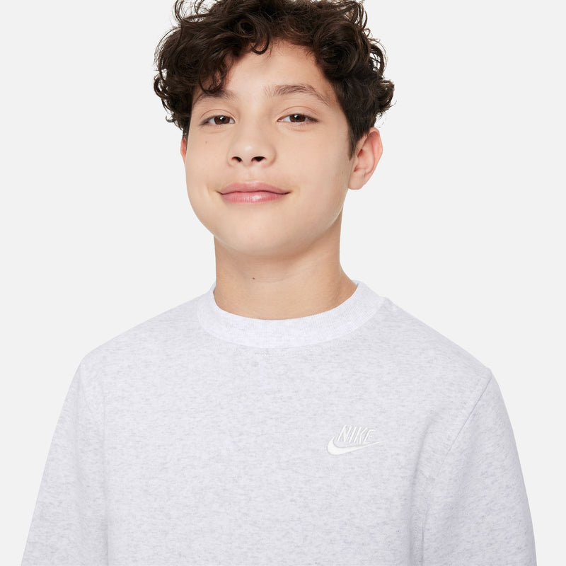 Boys' Nike Youth Club Fleece Crew Sweatshirt - 051 BIRC