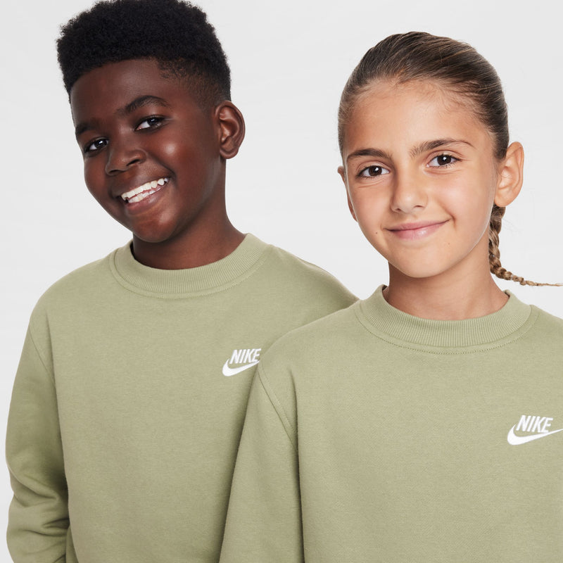 Boys' Nike Youth Club Fleece Crew Sweatshirt - 386 GREN