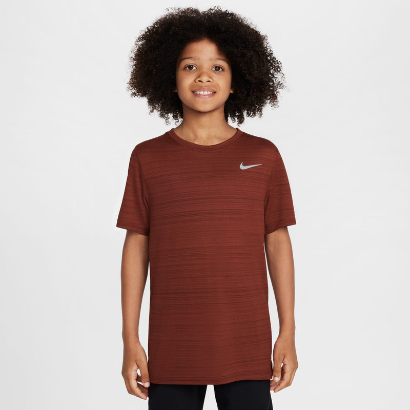 Boys' Nike Youth Dri-FIT Miler T-Shirt - 677 - TEAM RED