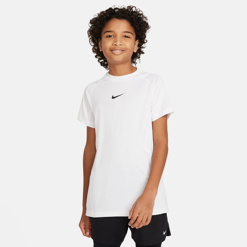 Boys' Nike Youth Dri-FIT Pro T-Shirt - 100 - WHITE