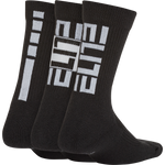 Boys' Nike Youth Elite Crew 3-Pack Sock - 010 - BLACK