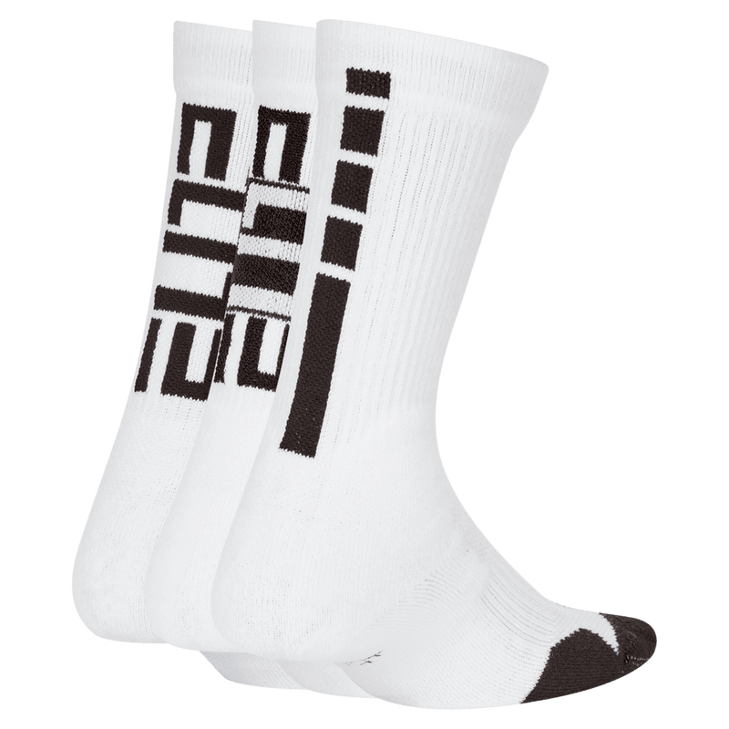 Boys' Nike Youth Elite Crew 3-Pack Sock - 100 - WHITE