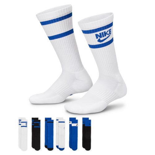 Boys' Nike Youth Everyday Crew 6-Pack Socks - 903 - BLUE