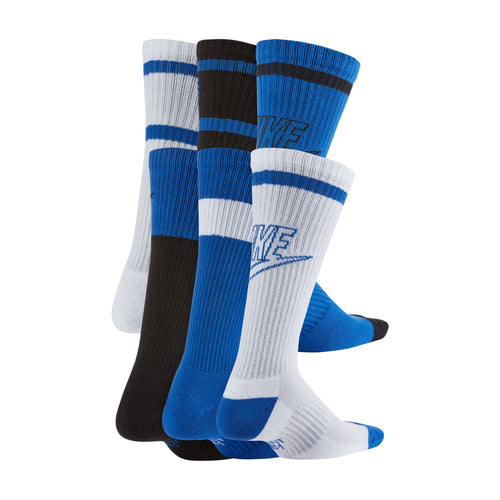 Boys' Nike Youth Everyday Crew 6-Pack Socks - 903 - BLUE