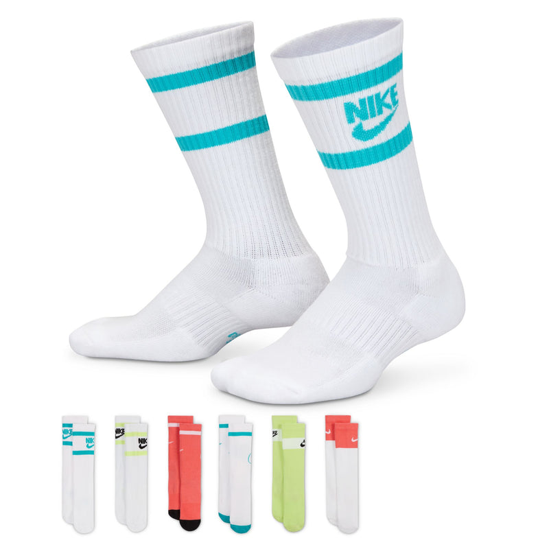 Boys' Nike Youth Everyday Crew 6-Pack Socks - 906 TEAL