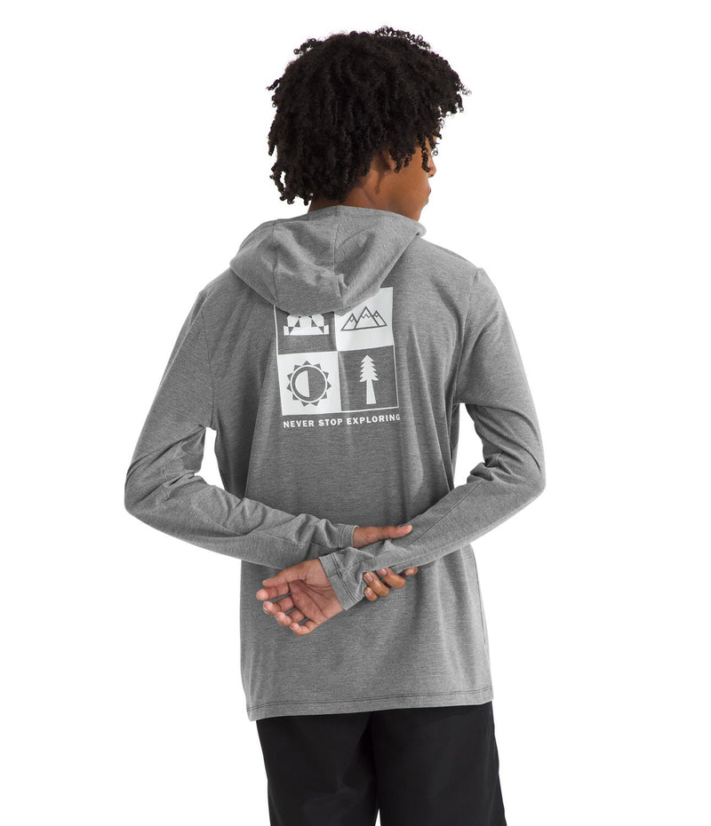 Boys' The North Face Youth Adventure Longsleeve Sun Hoodie - DYY GREY