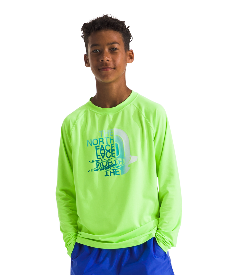 Boys' The North Face Youth Amphibious Longsleeve Sun Shirt - D6S GRN