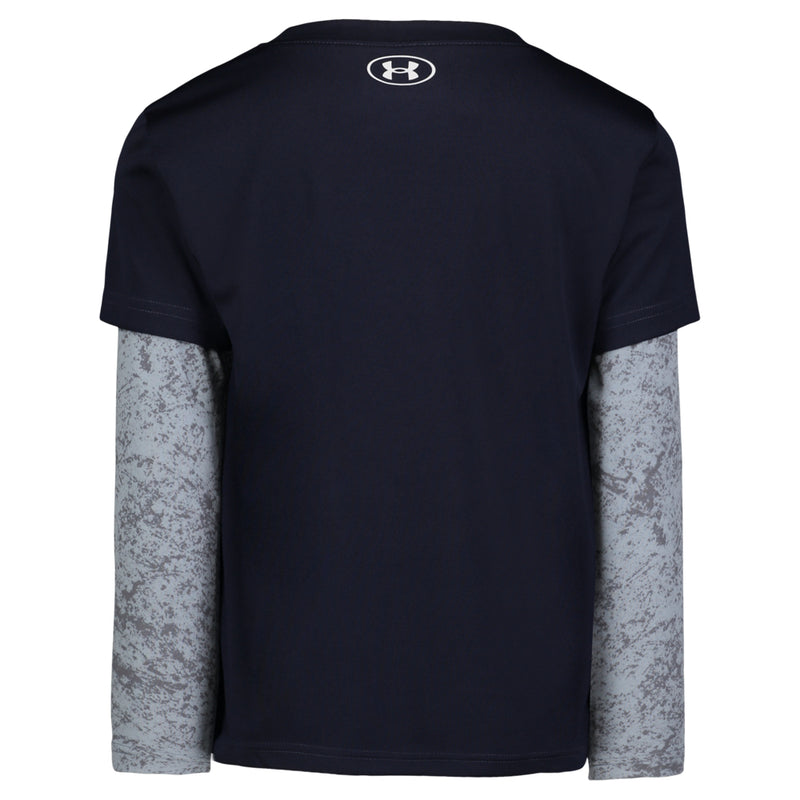 Boys' Under Armour Kids Grunge Wash Slider Longsleeve - 413 NAVY