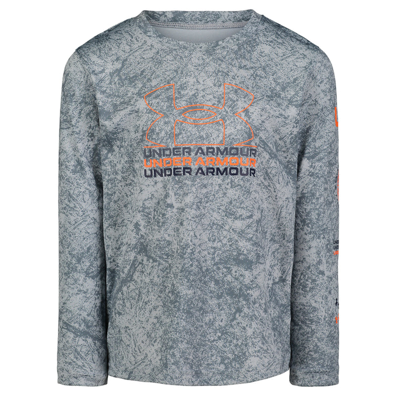 Boys' Under Armour Kids Printed Longsleeve - 033 GRVL