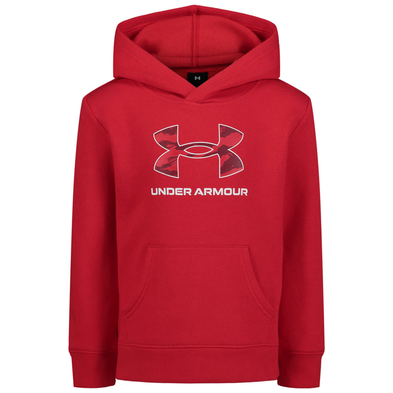 Boys' Under Armour Kids Rival Print Fill Hoodie - 621 RED