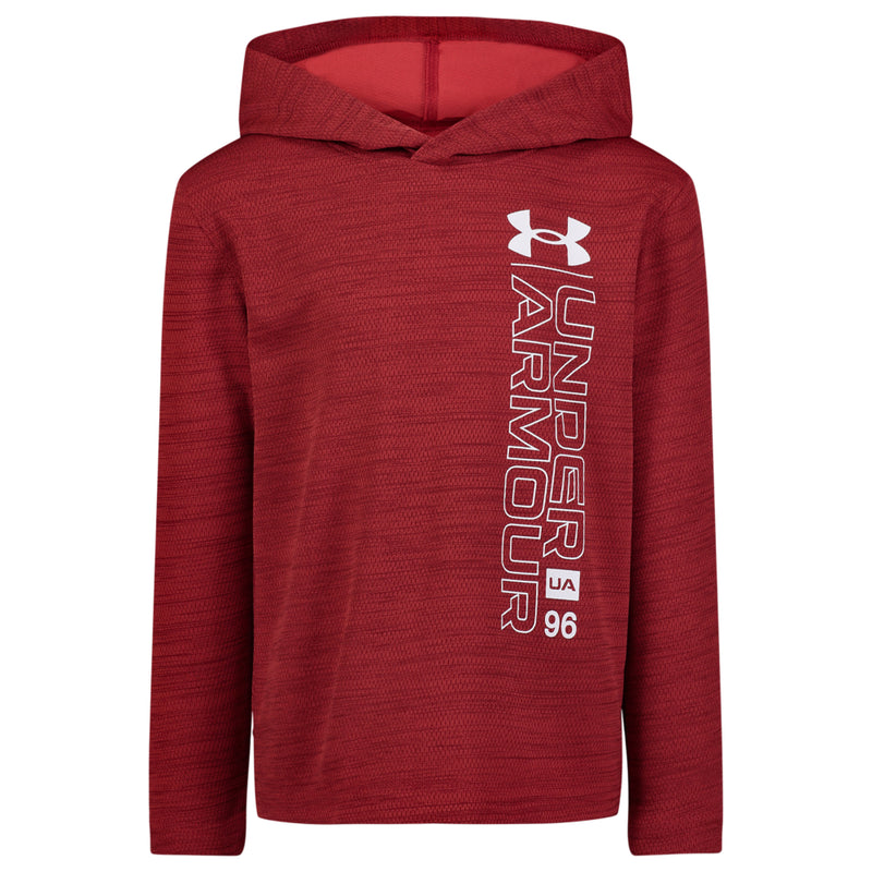 Boys' Under Armour Kids Wordmark Twist Mesh Hoodie - 621 RED