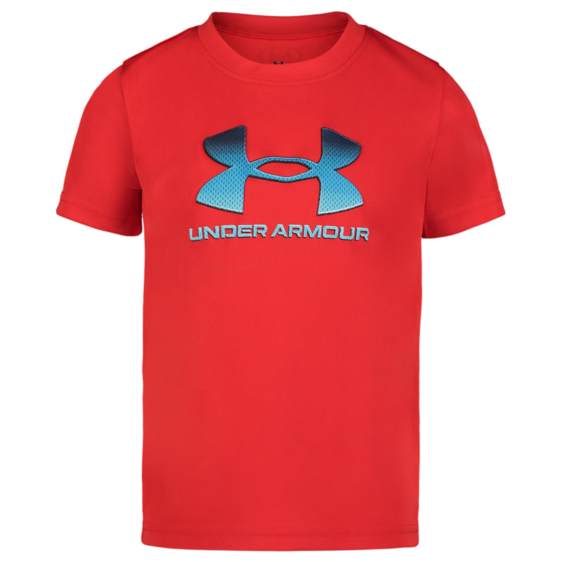 Boys' Under Armour Toddler Big Logo Mesh Fade T-Shirt - 621 RED