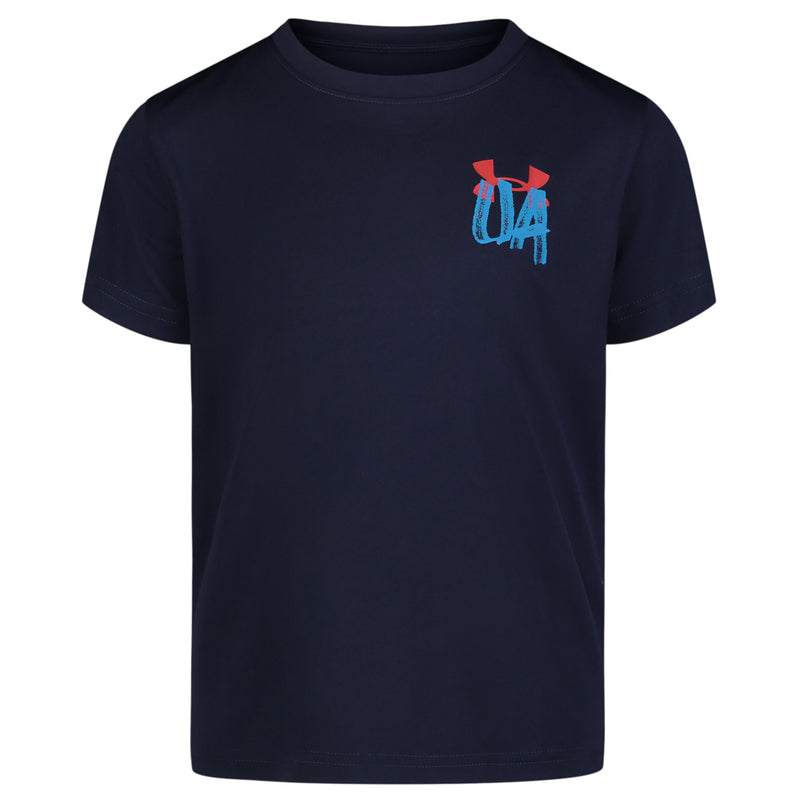 Boys' Under Armour Toddler Brushy Wordmark T-Shirt - 413 NAVY