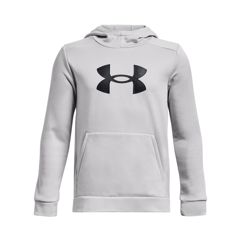 Boys' Under Armour Youth Armour Fleece Big Logo Hoodie - 014 - GREY