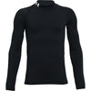 Boys' Under Armour Youth ColdGear Armour Mock Longsleeve - 001 - BLACK