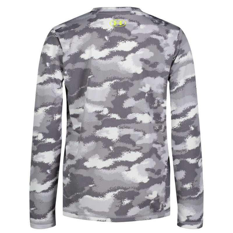 Boys' Under Armour Youth Dissolve Camo UPF Longsleeve - 051 - GREY