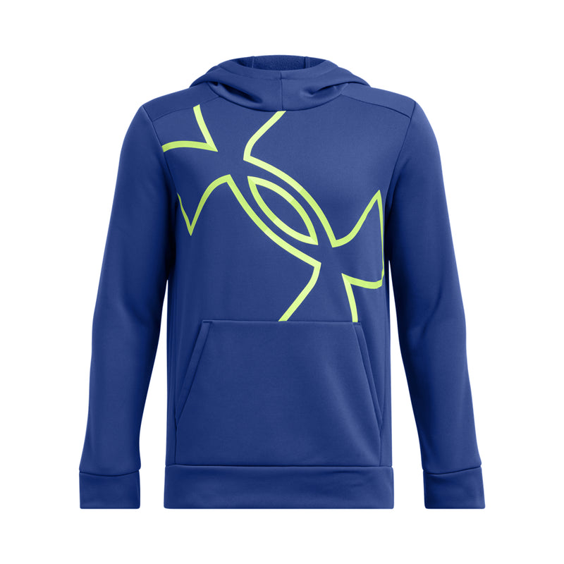 Boys' Under Armour Youth Fleece Mega Logo Hoodie - 432 - TECH BLUE