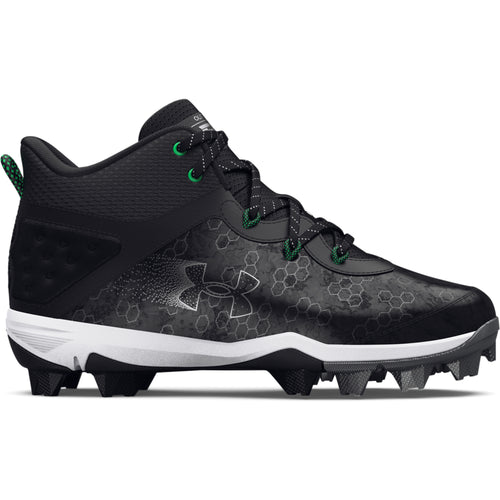 Boys' Under Armour Youth Harper 8 Mid RM Baseball Cleats - 001 - BLACK