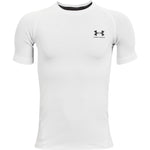 Boys' Under Armour Youth Heatgear Armour T-Shirt - 100 - WHITE