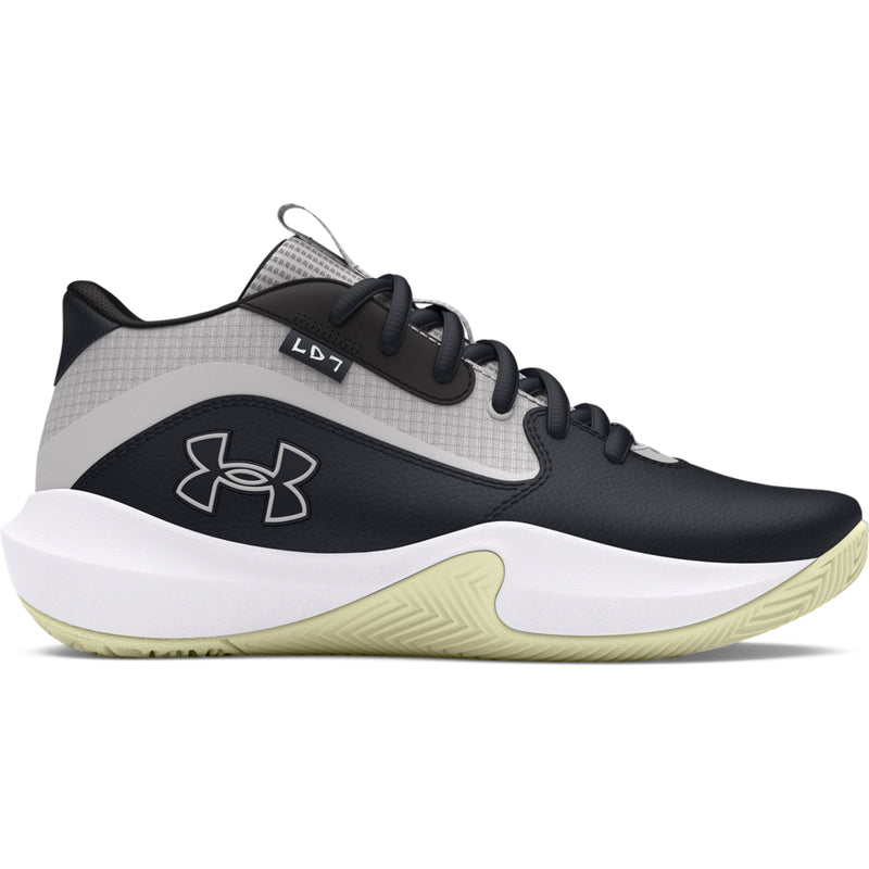 Boys' Under Armour Youth Lockdown 7 Basketball Shoe - 002 - BLACK/WHITE