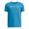 Boys' Under Armour Youth Logo Wordmark T-Shirt - 452 - ETHER BLUE