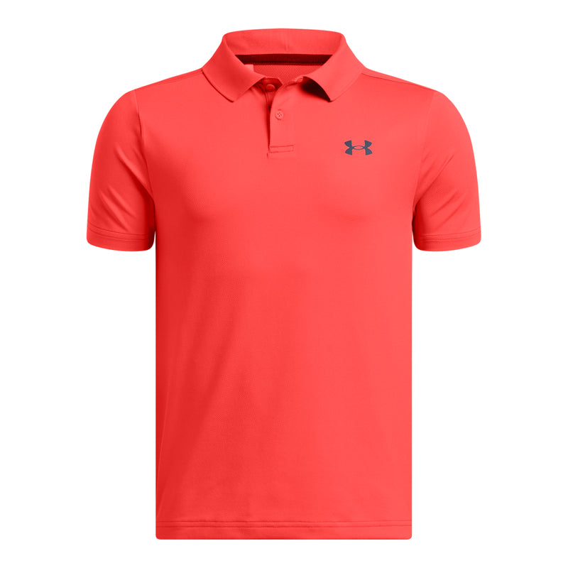 Boys' Under Armour Youth Performance Polo - 847 FIRE