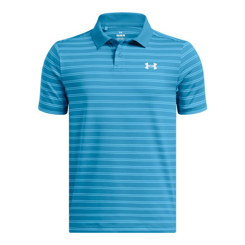 Boys' Under Armour Youth Performance Stripe Polo - 452 - ETHER BLUE